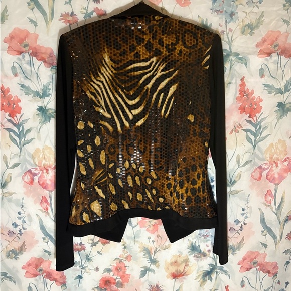 Vintage Animal Print Sequin Blazer - Picture 4 of 7